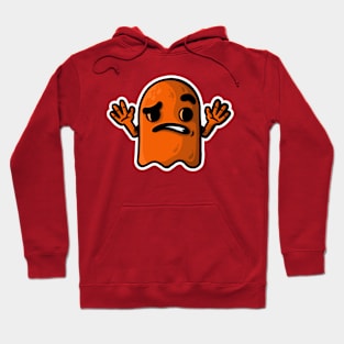 confused little orange ghost w Hoodie